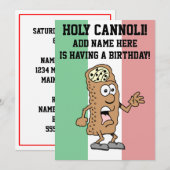 Italiaanse vlag van de Heilige Cannoli, geboorteda Kaart (Voorkant / Achterkant)