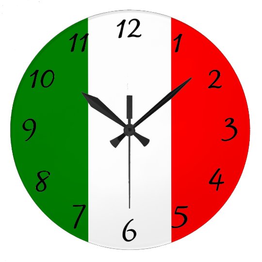 italiaanse vlag van d italia tricolore van italie grote klok zazzle nl