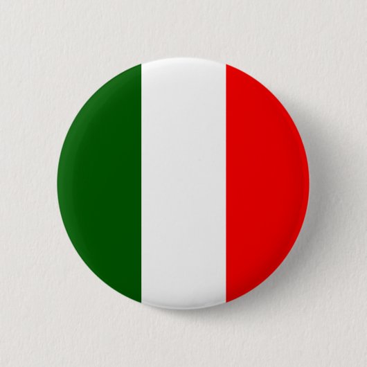Italiaanse vlag van hoge kwaliteit ronde button 5,7 cm (Voorkant)