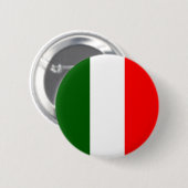 Italiaanse vlag van hoge kwaliteit ronde button 5,7 cm (Voorkant /achterkant)