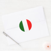 Italiaanse vlag van hoge kwaliteit ronde sticker (Envelop)