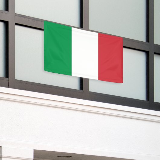 Italiaanse vlag van Italië aangepaste banner teken (Buitenkant Gebouw)