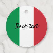 Italiaanse vlag van Italië aangepaste feest Bedankjes Labels (Achterkant)