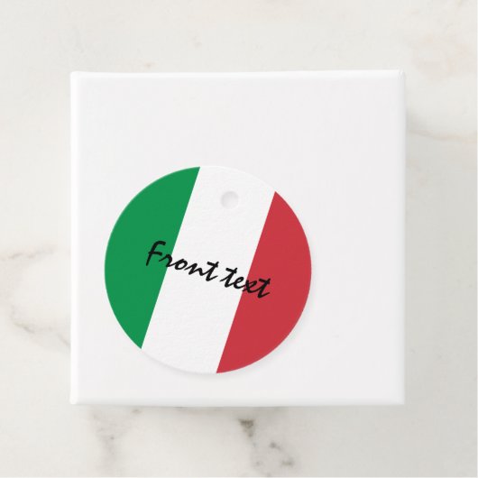 Italiaanse vlag van Italië aangepaste feest Bedankjes Labels (In situ)