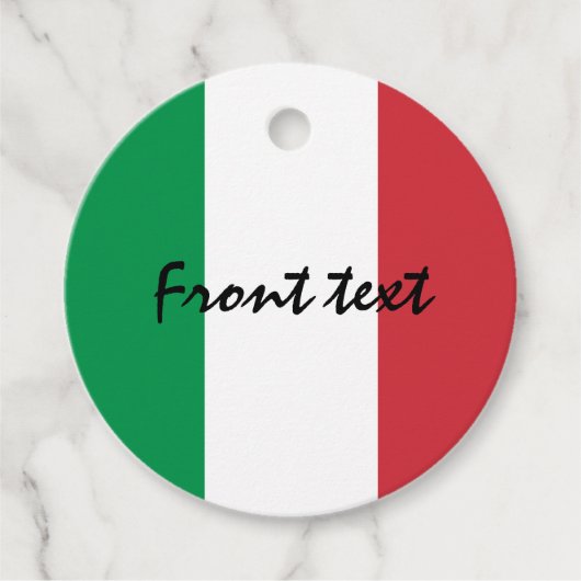 Italiaanse vlag van Italië custom party Bedankjes Labels (Voorkant)