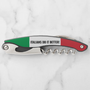 Italiaanse vlag van Italië gepersonaliseerde opvou Kurkentrekker