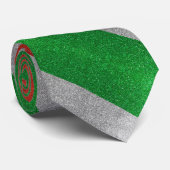 Italiaanse Vlag van Italië Mode Glitter Profession Stropdas (Opgerold)