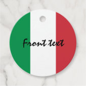 Italiaanse vlag van Italië op maat gemaakte party Bedankjes Labels (Voorkant)