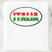 Italiaanse vlag van Italië Ovale Sticker (Tas)