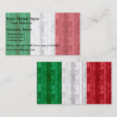 Italiaanse vlag van Wooden Visitekaartje (Voorkant / Achterkant)