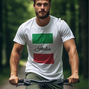 Italiaanse Vlag - Verticaal met Italia in het Midd T-shirt