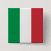 Italiaanse vlag vierkante button 5,1 cm (Voorkant)