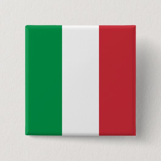 Italiaanse vlag vierkante button 5,1 cm (Voorkant)