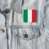 Italiaanse vlag vierkante button 5,1 cm (In situ)