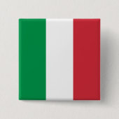 Italiaanse vlag vierkante button 5,1 cm (Voorkant)