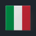 Italiaanse vlag vierkante button 5,1 cm<br><div class="desc">Italiaanse vlag</div>