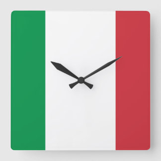 Italiaanse vlag vierkante klok