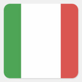 Italiaanse vlag vierkante sticker (Voorkant)