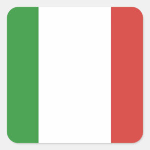 Italiaanse vlag vierkante sticker