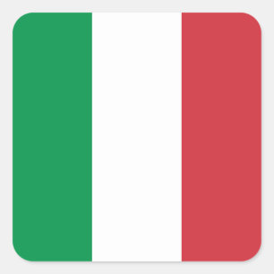 Italiaanse vlag vierkante sticker