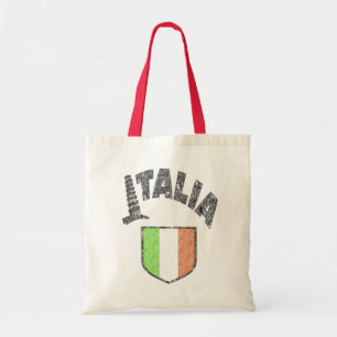 Italiaanse Vlag Vintage Canvas Tote Tas
