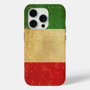 Italiaanse Vlag Vintage Grunge iPhone 15 Pro Case