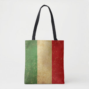 Italiaanse Vlag Vintage Grunge Tote Bag