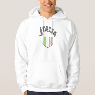 Italiaanse Vlag Vintage Sweater met Kap