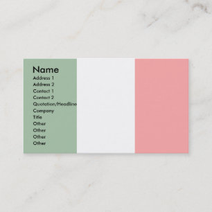 Italiaanse vlag visitekaartje