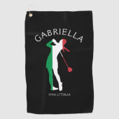 Italiaanse vlag Viva l'Italia Italiaanse vlag Golf Golfhanddoek (Voorkant)