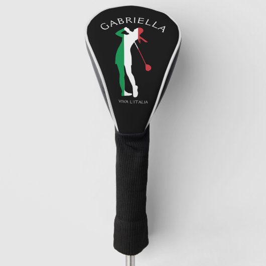 Italiaanse vlag Viva l'Italia Italiaanse vlag Golf Golfheadcover (Voorkant)