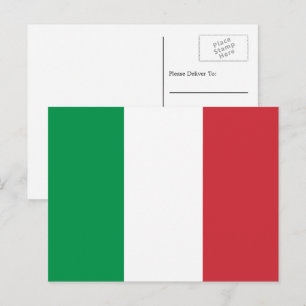 Italiaanse vlag, vlag van Italië Briefkaart