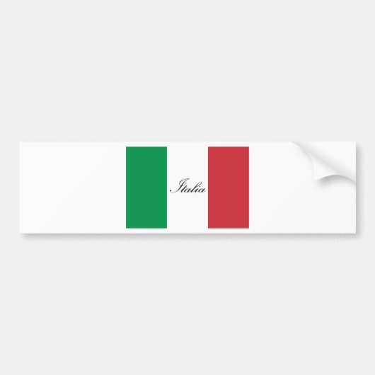 Italiaanse vlag - vlag van Italië - Italië Bumpersticker (Voorkant)