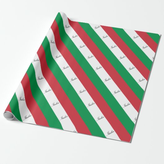Italiaanse vlag - vlag van Italië - Italië Cadeaupapier (Uitgerold)