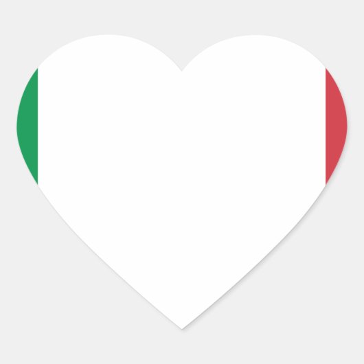 Italiaanse vlag - vlag van Italië - Italië Hart Sticker (Voorkant)
