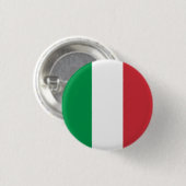 Italiaanse vlag, vlag van Italië Ronde Button 3,2 Cm (Voorkant /achterkant)