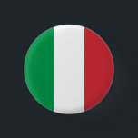 Italiaanse vlag, vlag van Italië Ronde Button 3,2 Cm<br><div class="desc">Italiaanse vlag,  vlag van Italië knop/badge van World Flags United.</div>