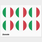 Italiaanse vlag, vlag van Italië Ronde Sticker (Vel)
