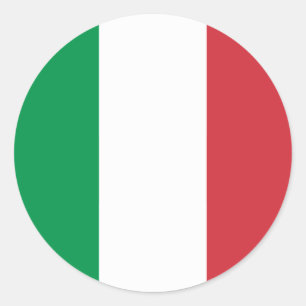 Italiaanse vlag, vlag van Italië Ronde Sticker