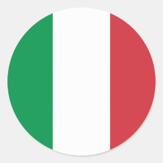 Italiaanse vlag, vlag van Italië Ronde Sticker