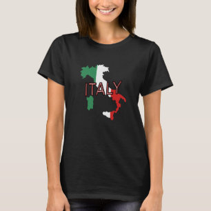 Italiaanse Vlag Vlag van Italië Vintage Kaart Ital T-shirt