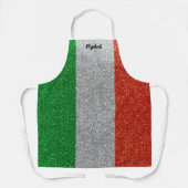 Italiaanse vlag Voedsel Chef Kitchen BBQ Baker Gli Schort (Voorkant)
