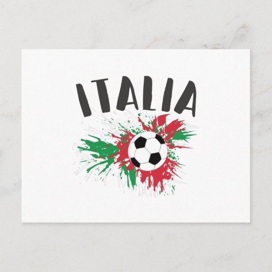 Italiaanse vlag Voetbal Grunge Briefkaart (Voorkant)