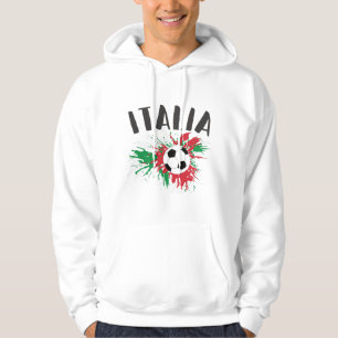 Italiaanse vlag Voetbal Grunge Hoodie