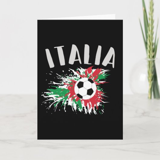 Italiaanse vlag Voetbal Grunge Kaart (Voorkant)