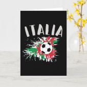 Italiaanse vlag Voetbal Grunge Kaart (Gele Bloem)