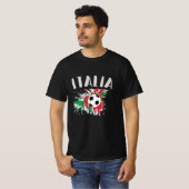 Italiaanse vlag Voetbal Grunge T-shirt (Voorkant volledig)