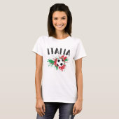 Italiaanse vlag Voetbal Grunge T-shirt (Voorkant volledig)