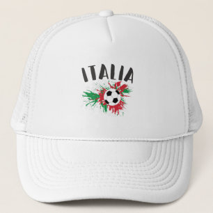 Italiaanse vlag Voetbal Grunge Trucker Pet