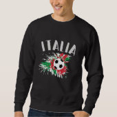 Italiaanse vlag Voetbal Grunge Trui (Voorkant)